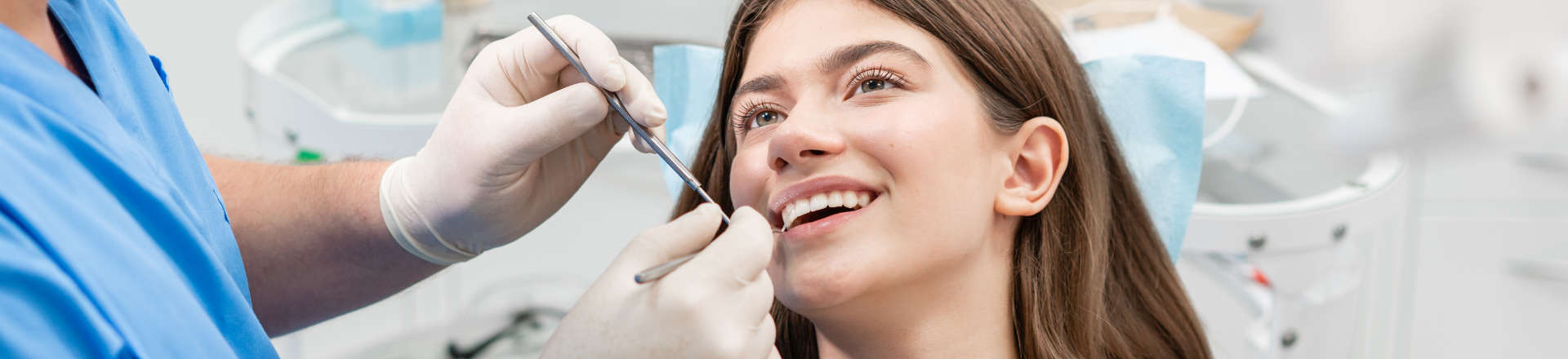 young woman during dental procedure